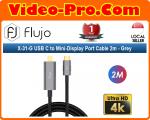 Flujo X-31-G USB C to Mini-Display Port Cable 2m - Grey