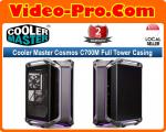Cooler Master Cosmos C700M Full Tower Casing with ARGB Lighting, Aluminum Panels, a Riser Cable, and Curved Tempered Glass MCC-C700M-MG5N-S00
