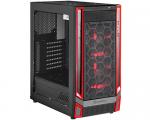 SilverStone Technology RL06BR-G Black and Red Color with Full Tempered-Glass Side Panel Cases SST-RL06BR-GP