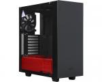 NZXT S340 Elite Matte Black / Red Tempered glass compact ATX Mid-Tower with VR support