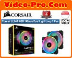 Corsair LL Series LL140 RGB 140mm Dual Light Loop RGB LED PWM Fan