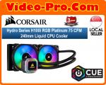 Corsair Hydro Series H100i RGB Platinum 75 CFM Liquid CPU Cooler