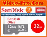 Sandisk Ultra MicroSDHC 32GB UHS-I 80MB/s without Adapter SDSQUNS-032G-GN3MN 7-Years Local Warranty