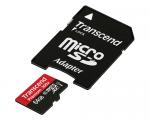 Transcend 64GB microSDXC Memory Card Premium 300x Class 10 UHS-I with microSD Adapter TS64GUSDU1