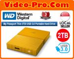 WD My Passport Thin 2TB Yellow Portable Hard Drive USB 3.0  (13.7mm) WDBS40020BYL