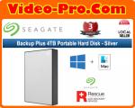 Seagate Backup Plus Portable Drive 4TB Silver USB 3.0 External Hard Drive STHP4000401