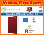 Seagate Backup Plus Portable Drive 4TB Red USB 3.0 External Hard Drive STHP4000403