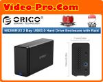 Orico NS200RU3-BK-PRO 3.5inch 2Bay USB3.0 RAID Hard Drive Enclosure