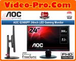 AOC G2460PF 24Inch LED Gaming Monitor (VGA, DVI, HDMI, DP, SPK, Free Sync, 144hz))
