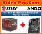 2-in-1 Bundle MSI B450 TomaHawk Motherboard Bundle with AMD Ryzen 7 2700x 8-Core CPU