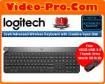 Logitech Craft Wireless Keyboard for Windows, Mac with Creative Input Dial for Productive and Creative Control 920-008507 (1 Year Warranty)