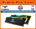 Team T-Force Delta RGB Series DDR4-3000 16GB Kit (2x8GB) PC4-24000 288-Pin UDIMM Memory Module