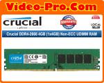 Crucial DDR4-2666 4GB (1x4GB) 1.2V CL19 Non-ECC PC4-21300 CT4G4DFS8266 UDIMM RAM