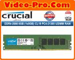 Crucial DDR4-2666 8GB (1x8GB) 1.2V CL19 Non-ECC PC4-21300 CT8G4DFS8266 UDIMM RAM