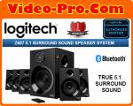 Logitech Z607 5.1 Surround Sound Speakers (Bluetooth, RCA, 160 W Peak, Remote Control, Compatible with Computers, PC, TVs, Phones and Tablets) 980-001319