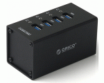Orico A3H4 4 Ports  Aluminum Super Speed USB3.0 HUB with Power Adapter