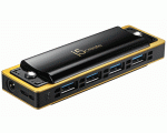 J5 Create JUH345BE USB 3.0 4-Port Harmonica Hub, Black