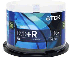 TDK 16xDvD-R Media 50pcs Cake Box