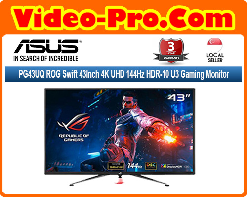 Asus PG43UQ ROG Swift 43Inch 4K UHD 144Hz HDR-10 U3 Gaming Monitor