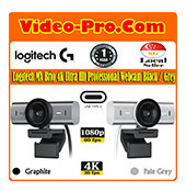 Logitech MX Brio 4K Ultra HD Professional Webcam (Graphite) 960-001548