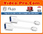 Flujo CH-13-E USB C to USB 3.0 Adapter with Cable (Silver)