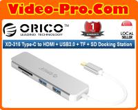 Orico MC-U111P 11-in-1 Multifunction Docking Station Type C To HDMI/VGA/Lan/Card Reader/Audio/USB Hub