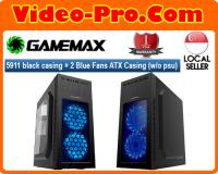 GameMax DRAXD black casing + 3 RGB Fans ATX Casing (w/o psu)