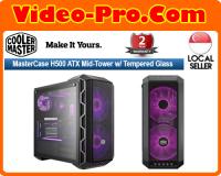 Cooler Master MasterCase H500 ATX Mid-Tower w/ Tempered Glass Side Panel, 2x 200mm RGB Fans w/RGB Controller MCM-H500-IGNN-S01