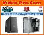 Cooler Master MasterBox E300L Micro ATX Black/Silver w/Full Window Side Panel MCB-E300L-KN5N-B02