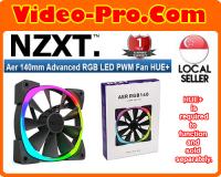 NZXT Aer 140mm Advanced RGB LED PWM Fan for HUE+ (HUE+ is required to function and sold separately.) (RF-AR140-B1)