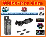 Cooler Master 1-to-3 RGB Splitter Cable for LED Strips, RGB Case Fans, 5 & 4-Pin Header Compatibility, Computer Cases CPU Coolers and Radiators R4-ACCY-FSC1-R1