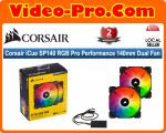 Corsair iCue SP140 RGB Pro Performance 140mm Dual Fan Kit with Lighting Node Core CO-9050096-WW