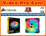 Corsair iCue QL140 RGB 140mm RGB LED Fan Black Single Pack CO-9050099-WW