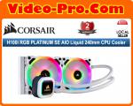 Corsair H100i RGB Platinum SE White Liquid CPU Cooler CW-9060041-WW