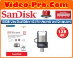 SanDisk Ultra Dual Drive m3.0 128GB USB-3.0 OTG for Android Devices and Computers SDDD3-128G-G46 5-Years Local Warranty
