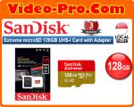 SanDisk Extreme microSD 128GB V30 U3 A2 UHS-I Card Read Up To 160MB/s, Write Up To 90MB/s SDSQXA1-128G-GN6MN