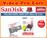 SanDisk High Endurance 64GB microSDXC card for dash cams and security cameras, Black - SDSQQNR-064G-GN6IA
