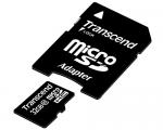 Transcend 32GB microSDHC Class 10 Memory Card with Adapter TS32GUSDHC10