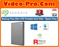 Seagate Backup Plus Slim 2TB Portable Hard Disk Space Gray USB 3.0 for PC Laptop and Mac STHN2000406