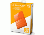 WD My Passport 1TB Orange Portable Hard Drive USB 3.0 WDBYNN0010BOR
