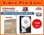 Toshiba N300 8TB NAS Drive 7200RPM 256MB Cache SATA 3.5Inch Internal Hard Drive HDWG480AZSTA