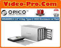 Orico WS400RC3 4Bay Aluminum Alloy External Hard Drive Enclosure, Type-C HDD RAID Storage Support RAID 0/1/JBOD
