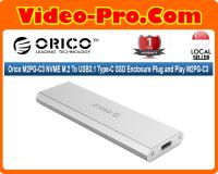 Orico Aluminum Dual Protocol M.2 SSD Enclosure, USB 3.2 Gen 2 (10 Gbps) to NVME PCI-E SATA M-Key/(B+M) Key, Support UASP for NVME/SATA SSDs (DDNV-C3-G2)