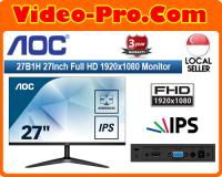 AOC 27B1H 27Inch Full HD 1920x1080 Monitor, 3-Sided Frameless, IPS Panel, HDMI/VGA, Flicker-Free
