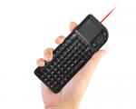 Riitek MWK01 Mini 2.4G Wireless Keyboard with Mouse Touch-pad / Laser Pointer / Back-light for Windows / Mac OS / Androi