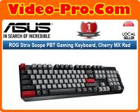Asus ROG Strix Scope PBT Wired Mechanical Gaming Keyboard, Cherry MX Red, Xccurate Ctrl Key, PBT keycaps, Stealth Key, Aluminium Frame, Ergonomic Wrist Rest (XA03)