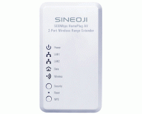 Sineoji PL500EW 500Mbps HomePlug AV 2-port Wireless Range Extender