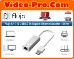 Flujo AH-7-S USB3.0 To Gigabit Ethernet Adapter - Silver