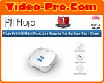 Flujo AH-8-S Multi-Function Adapter for Surface Pro - 1 x  Gigabit Ethernet Port, SD/ TF Card Reader, 2 x USB3.0 -Silver