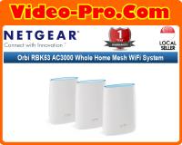 Netgear RBK53S Orbi AC3000 Mesh WiFi Wireless Satellite System (1 Router / 2 Satellite) w/ Bitdefender Security